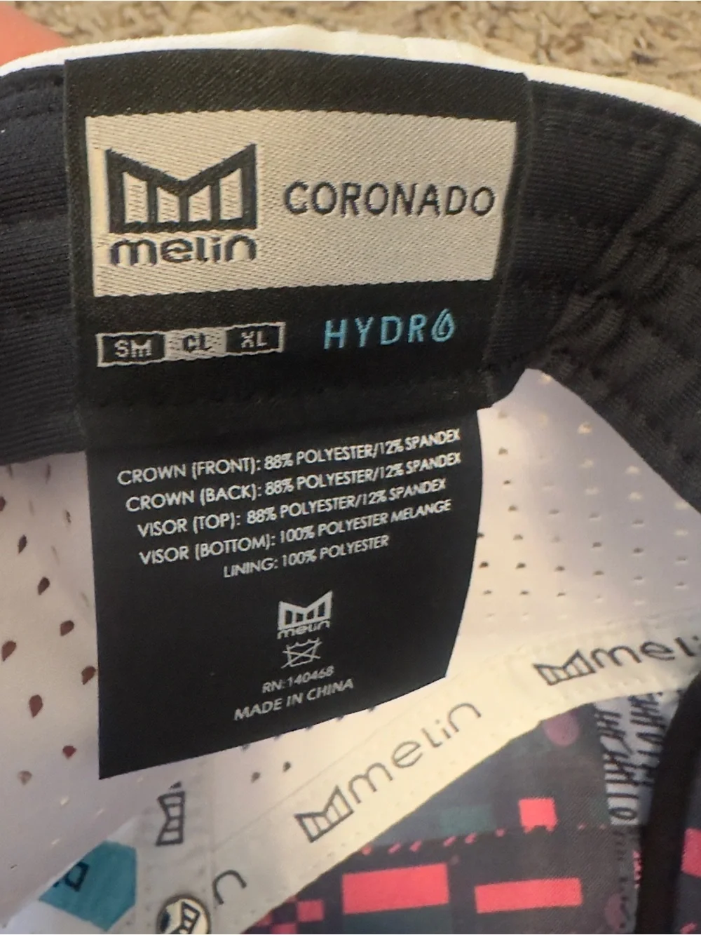 Melin Hydro Coronado Hat Shield Logo White